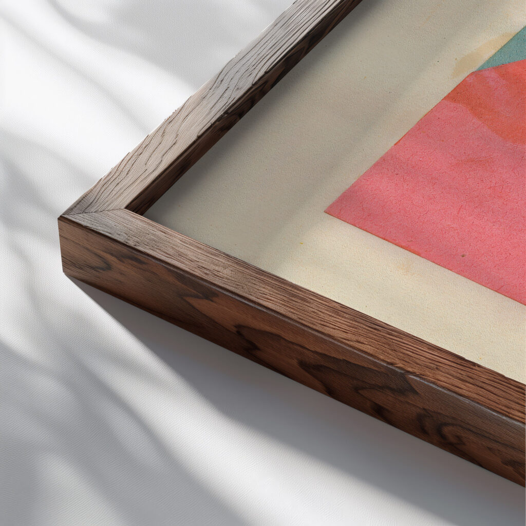 Komposition in Papier around 1923 Karl Wiener close up dark wood mockup
