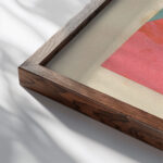 Komposition in Papier around 1923 Karl Wiener close up dark wood mockup