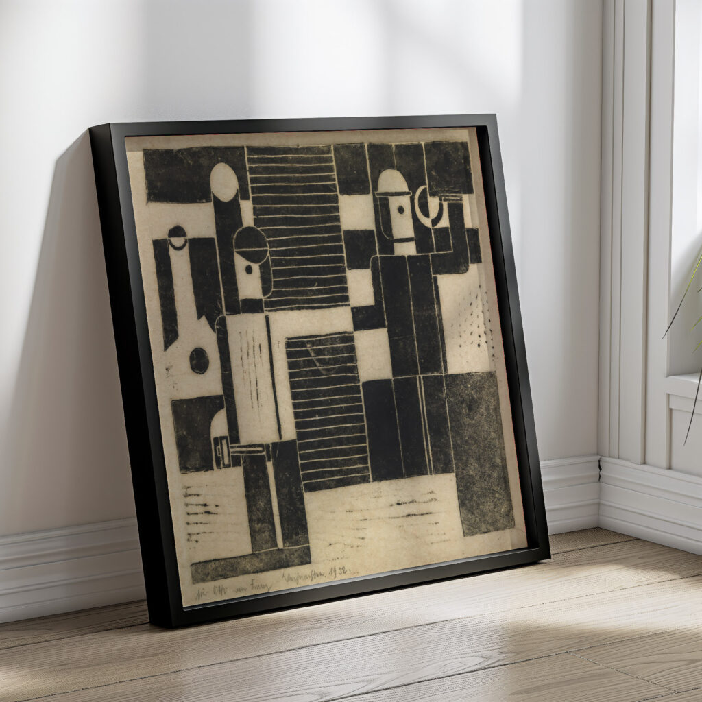 Komposition med en arbejder og en bonde 1931 1932 Franz Wilhelm Seiwert 4 mockup