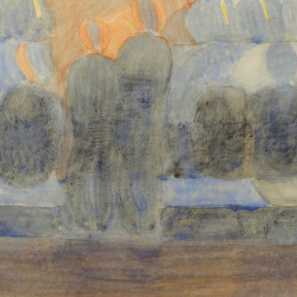 Kompositionsstudie zu ‘Vorbereitung Andacht im Esssaal 1930 Otto Meyer Amden 8 mockup