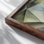 Kompozycja 1920 Jerzy Hulewicz close up dark wood mockup