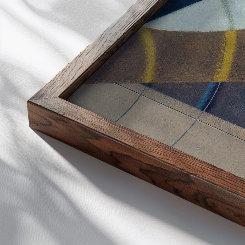 Kompozycja BA220 1937 Karol Hiller close up dark wood mockup