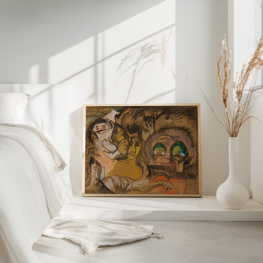 Kompozycja Zielone oko 1918 Stanislaw Ignacy Witkiewicz 4 mockup