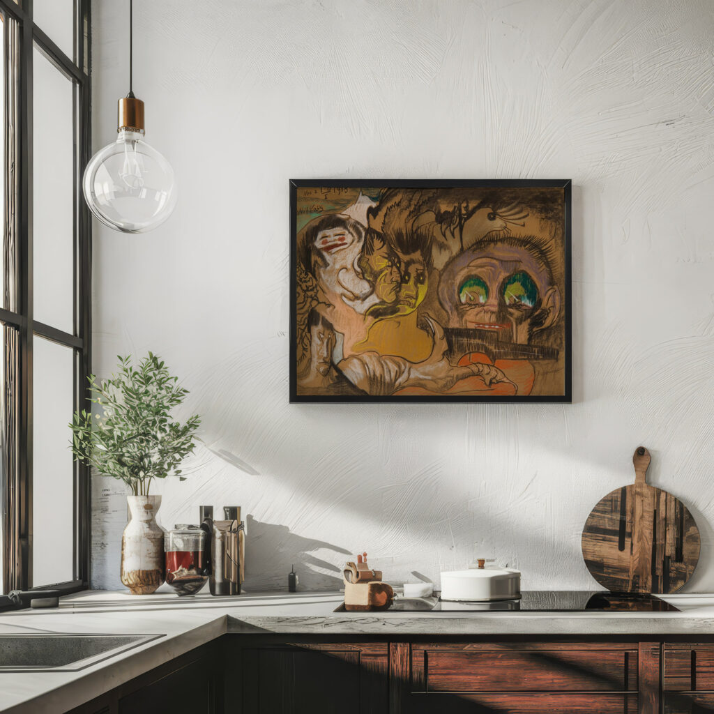 Kompozycja Zielone oko 1918 Stanislaw Ignacy Witkiewicz 6 mockup