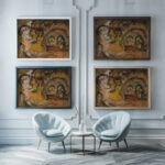 Kompozycja Zielone oko 1918 Stanislaw Ignacy Witkiewicz framed posters mockup