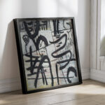 Kompozycja abstrakcyjna z czarnymi liniami 1937 Sasza Blonder 4 mockup