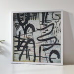 Kompozycja abstrakcyjna z czarnymi liniami 1937 Sasza Blonder 5 mockup