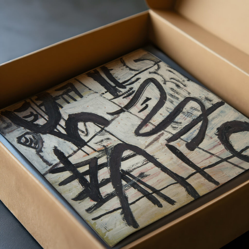 Kompozycja abstrakcyjna z czarnymi liniami 1937 Sasza Blonder video mockup