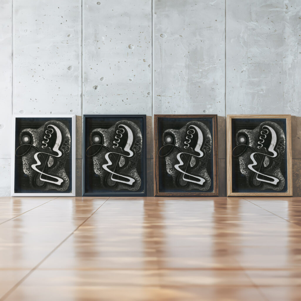 Kompozycja heliograficzna IV 1932 Karol Hiller framed posters mockup