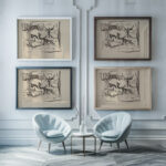 Kone 1930–1945 Arnold Peter Weisz Kubincan framed posters mockup