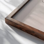 Konzentrische Gruppe Figurenplan K1 1922 Oskar Schlemmer close up dark wood mockup