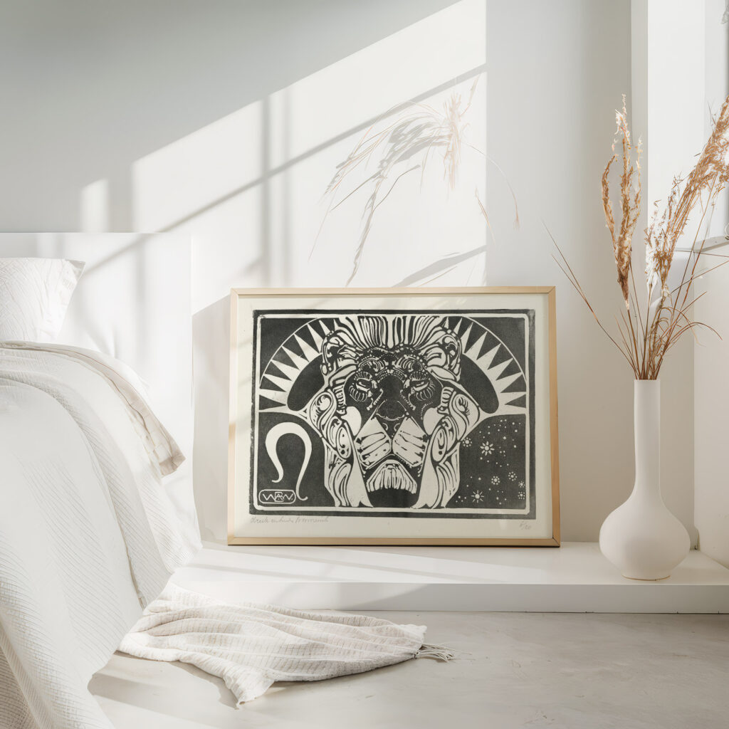 Kop van een leeuw 1918 Bernard Willem Wierink 4 mockup