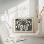 Kop van een leeuw 1918 Bernard Willem Wierink 4 mockup