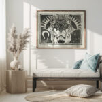 Kop van een leeuw 1918 Bernard Willem Wierink 5 mockup