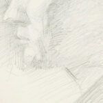 Kop van een vrouw in profiel naar links 1906 Reijer Stolk 8 mockup