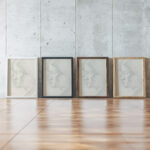 Kop van een vrouw in profiel naar links 1906 Reijer Stolk framed posters mockup