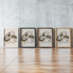 Kop van een wajangpop 1942 Reijer Stolk framed posters mockup