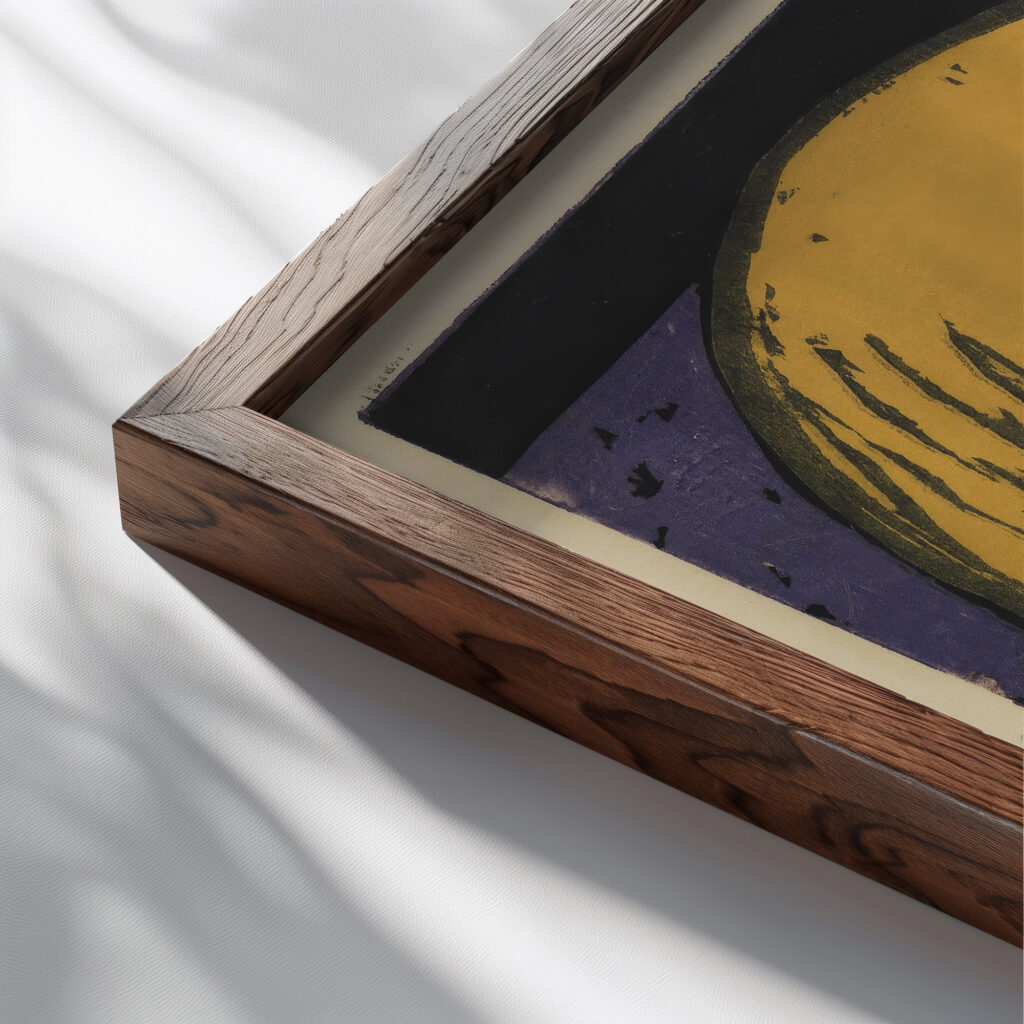 Kopf Dr. Bauer 1933 Ernst Ludwig Kirchner close up dark wood mockup