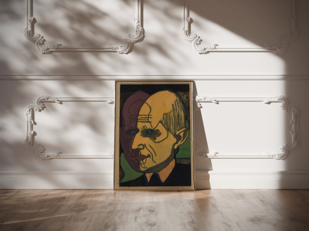 Kopf Dr. Bauer Farbstock II 1933 Ernst Ludwig Kirchner video mockup