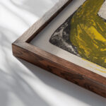 Kopf Mary Wigmann 1926 Ernst Ludwig Kirchner close up dark wood mockup