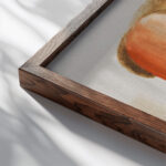 Kopf nach links 1928 Oskar Schlemmer close up dark wood mockup