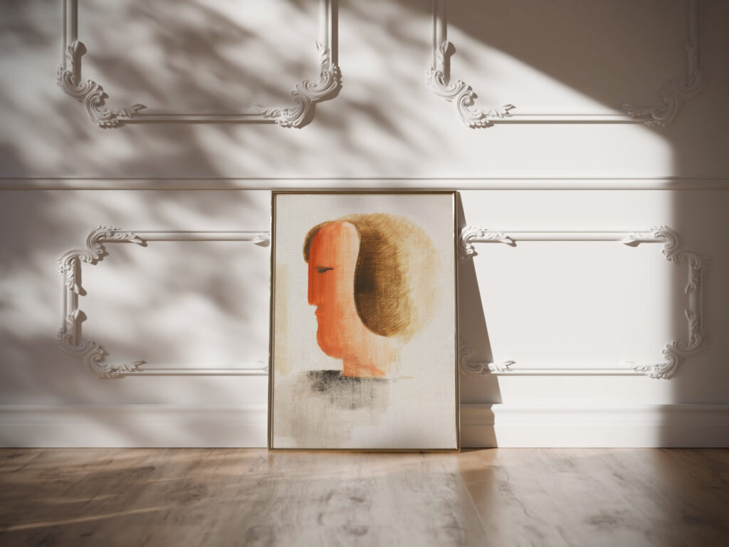 Kopf nach links 1928 Oskar Schlemmer video mockup