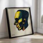 Kopfstudie aus ‘Profile 10 Blatter Graz I 1924 Karl Wiener 4 mockup