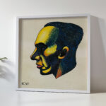 Kopfstudie aus ‘Profile 10 Blatter Graz I 1924 Karl Wiener 5 mockup