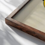 Kopfstudie aus ‘Profile 10 Blatter Graz I 1924 Karl Wiener close up dark wood mockup