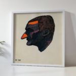 Kopfstudie aus ‘Profile 10 Blatter Graz II 1924 Karl Wiener 5 mockup