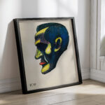 Kopfstudie aus ‘Profile 10 Blatter Graz IV 1924 Karl Wiener 4 mockup