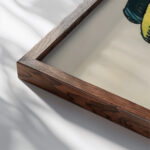 Kopfstudie aus ‘Profile 10 Blatter Graz IV 1924 Karl Wiener close up dark wood mockup