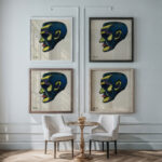 Kopfstudie aus ‘Profile 10 Blatter Graz IV 1924 Karl Wiener framed posters mockup