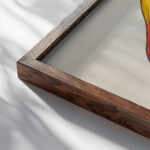 Kopfstudie aus ‘Profile 10 Blatter Graz IX 1924 Karl Wiener close up dark wood mockup