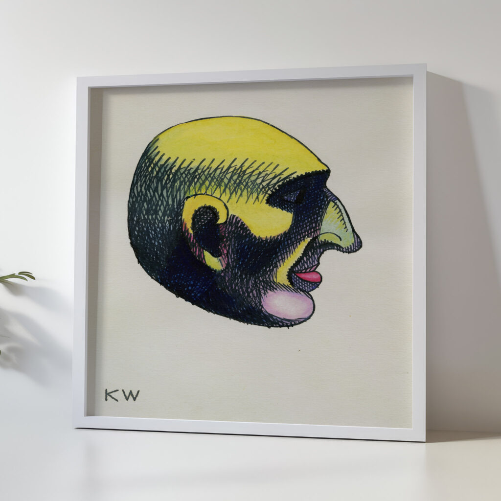 Kopfstudie aus ‘Profile 10 Blatter Graz V 1924 Karl Wiener 5 mockup