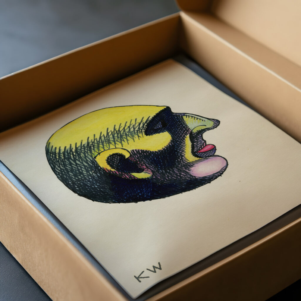 Kopfstudie aus ‘Profile 10 Blatter Graz V 1924 Karl Wiener video mockup