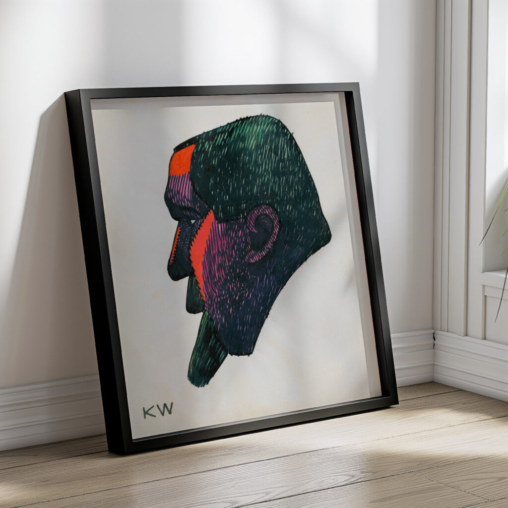 Kopfstudie aus ‘Profile 10 Blatter Graz VIII 1924 Karl Wiener 4 mockup