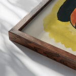 Kopfstudie aus ‘Profile 10 Blatter Graz X 1924 Karl Wiener close up dark wood mockup