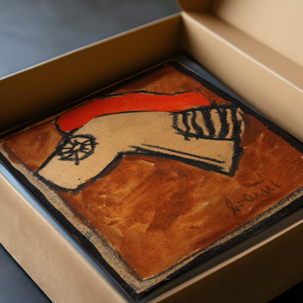 Kopfteil eines Rossharnisch 1918 Egon Schiele video mockup