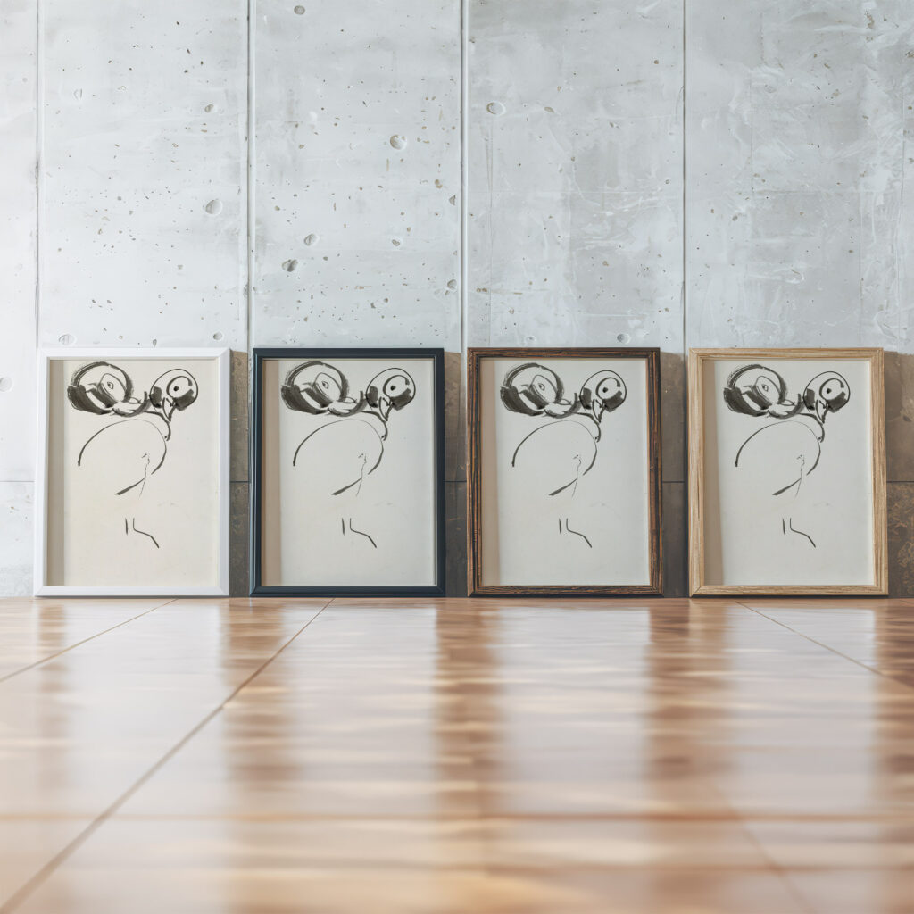 Koppen van papegaaien 1890 Carel Adolph Lion Cachet framed posters mockup