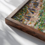 Kornpuppen im Kornfeld 1907 Christian Rohlfs close up dark wood mockup