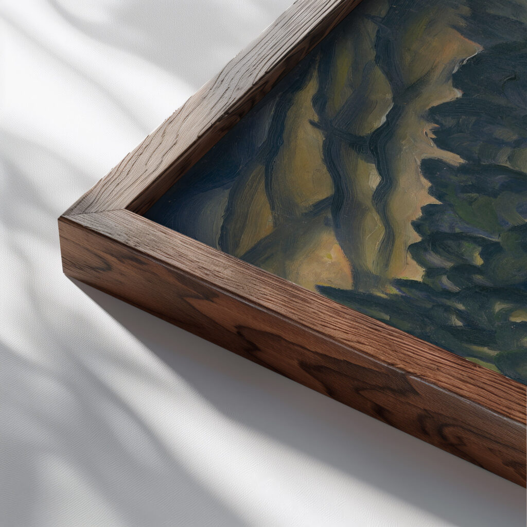 Krajina 1925 Konstantin Bauer close up dark wood mockup