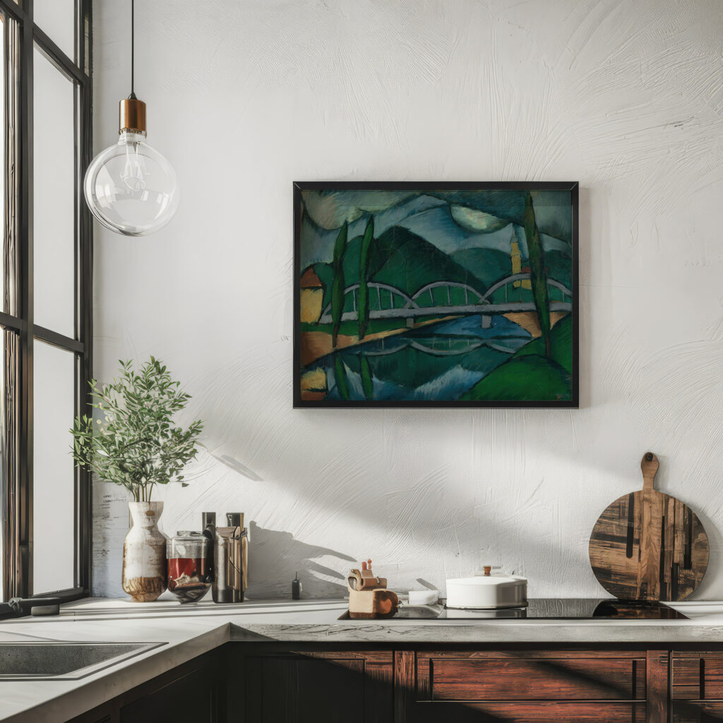 Krajina s mostom 1922 Gejza Schiller 6 mockup