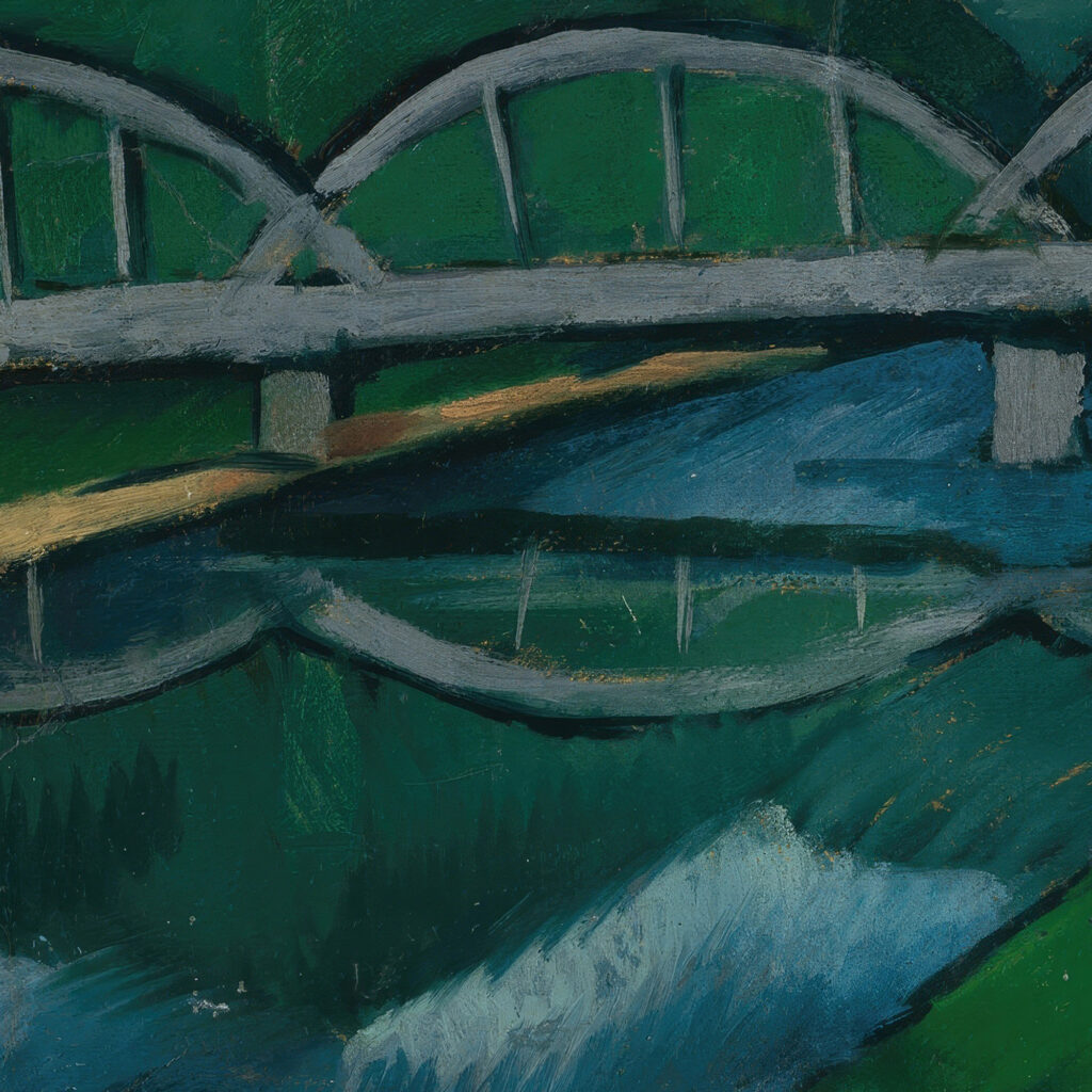 Krajina s mostom 1922 Gejza Schiller 8 mockup