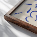 Kriechendes und Baumendes Creeper and Climber 1937 Paul Klee close up dark wood mockup