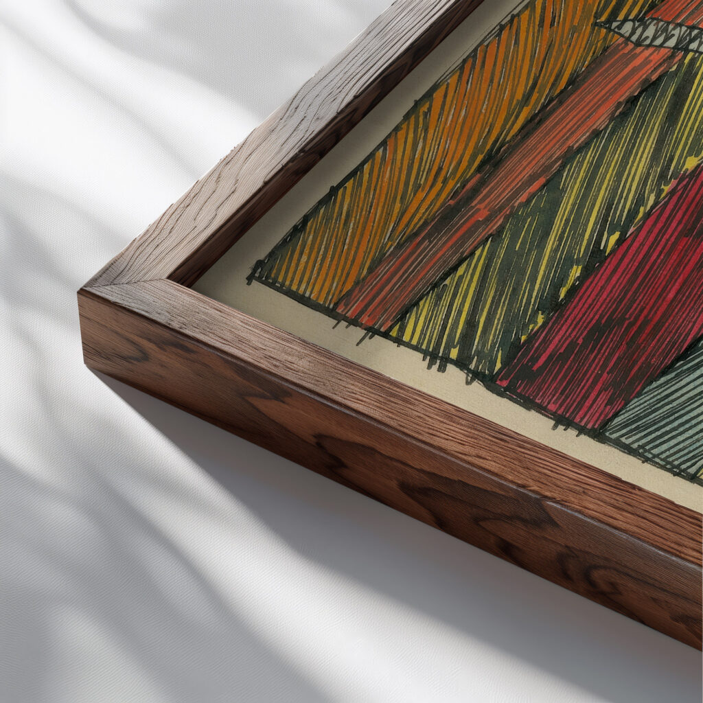 Krieg around 1921 Karl Wiener close up dark wood mockup