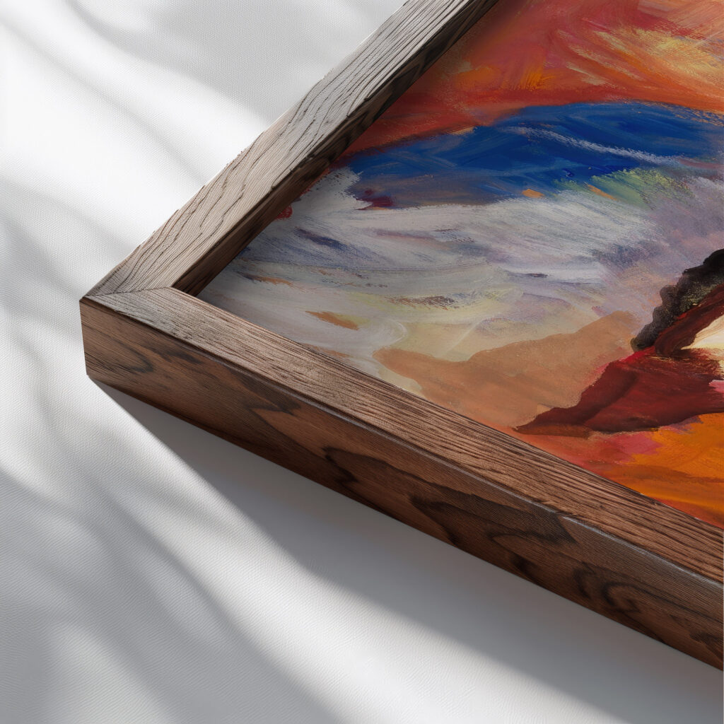 Krimmi maastik 1963 Lola Liivat close up dark wood mockup