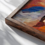 Krimmi maastik 1963 Lola Liivat close up dark wood mockup