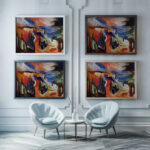 Krimmi maastik 1963 Lola Liivat framed posters mockup