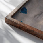 Kristus pa korset 1895 Karl Isakson close up dark wood mockup
